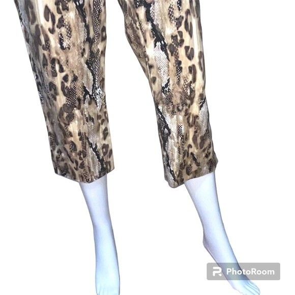 Chico's So Slimming Brigitte Animal Snake Print Crop Pants Chico's Size 2 (12) - Picture 4 of 10